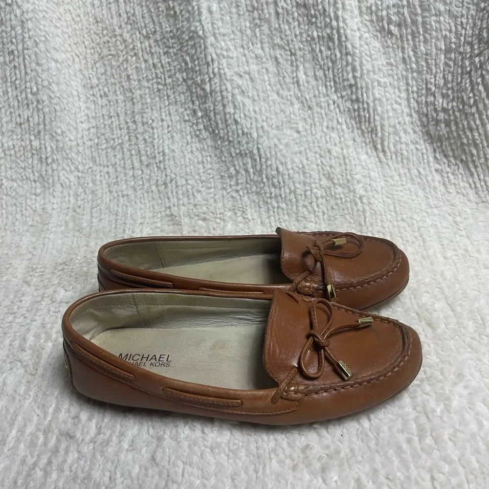 Michael Michael Kors Tan Leather Loafers SZ8M